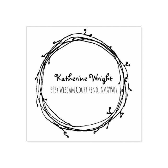 Doodle WAN Rubber Frimärke Stämpel (Tryck)