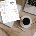 Doodle Weekly Planner Anteckningsblock<br><div class="desc">Använda det här sliter bort anteckningsblocket för att klämma ner hela saken som du måste göra klart. Den här veckovisa planerings- och uppgiftslistan med enkelt färg som hjälper dig att blockera dina behållor och följa upp dina uppgifter för varje veckodag.</div>