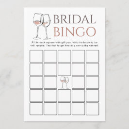 Doodle Wine Bingo Bridal Shower Game card Inbjudningar