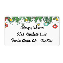 Doodled Holiday Greetings Fraktsedel