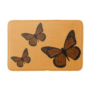 Doodled Monarch Bath Mat Badrumsmatta