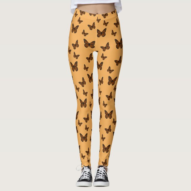 Doodled monarch Leggings (Framsida)
