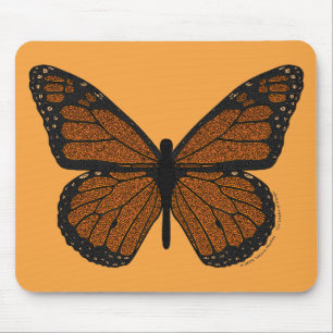 Doodled Monarch Mousepad Musmatta