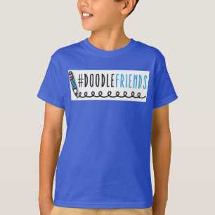 #DoodleFriends - ungeT-tröja med svart sleever T-shirt