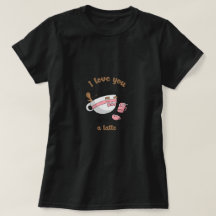 Doodlekonst Söt Tecknad Kaffepar Latte