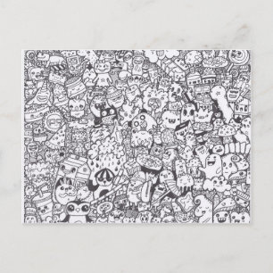 Doodlemania Postcard Vykort