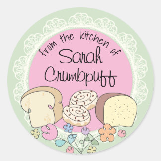 Doodles bröd cinnamon roll från köket runt klistermärke