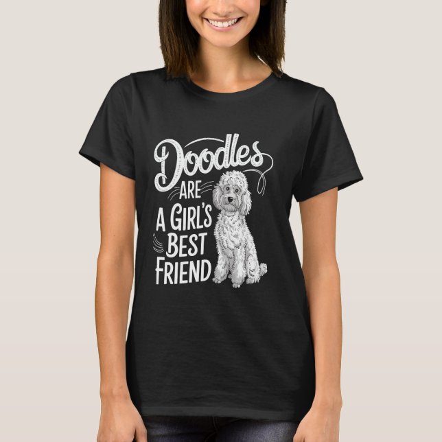 Doodles Funny Golden Labradoodle Doodle T Shirt (Framsida)