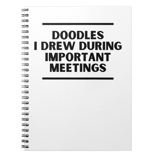 Doodles jag ritade under viktiga möten anteckningsbok (Framsidan)