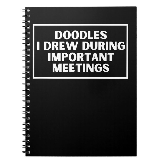 Doodles jag ritade under viktiga möten anteckningsbok (Framsidan)