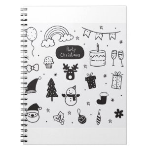 Doodles jul Icons jul Icons Anteckningsbok