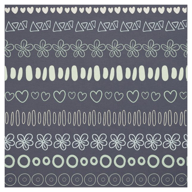 Doodles Mönster väv Tyg (Provkarta)