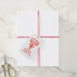 Doodles of Joy Champagneglas jul Presentetikett