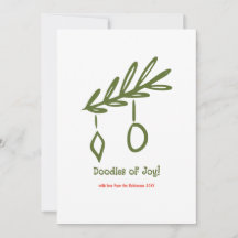 Doodles of Joy Minimalistisk Jul Foto Collage