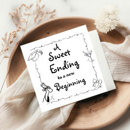 Doodles stil Hand plockade Studenten är för tecken Pappersservett