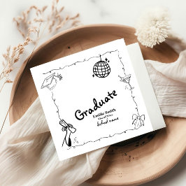 Doodles stil Hand plockade Studentfest Pappersservett