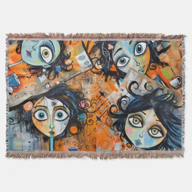 Doodlewell Sisters Morgonkaffe Filt (Framsidan)