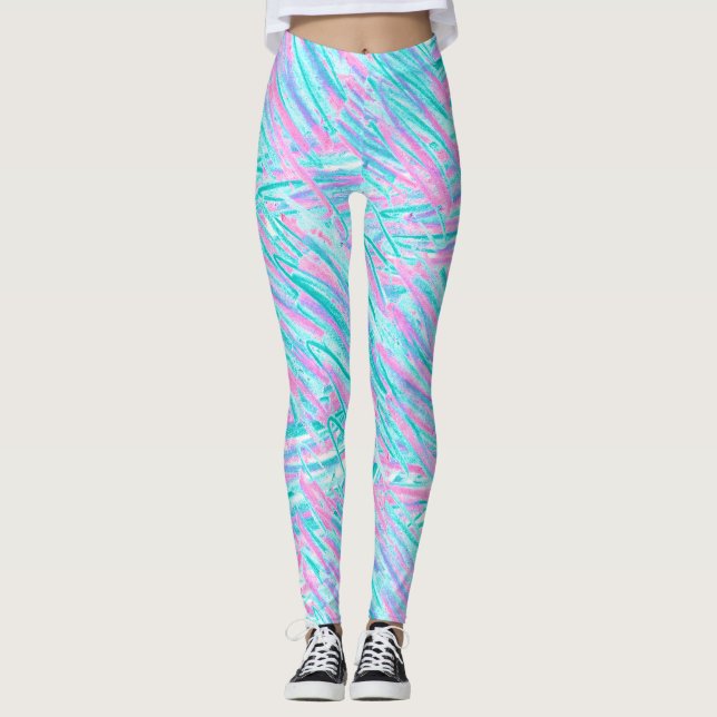Doodly Neon Nostalgic Leggings (Framsida)
