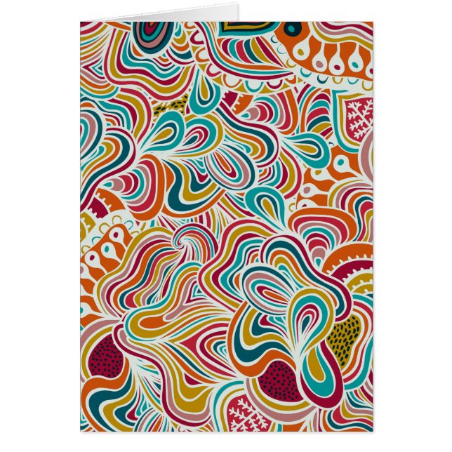 Doödmönster Hälsningskort (Framsidan)