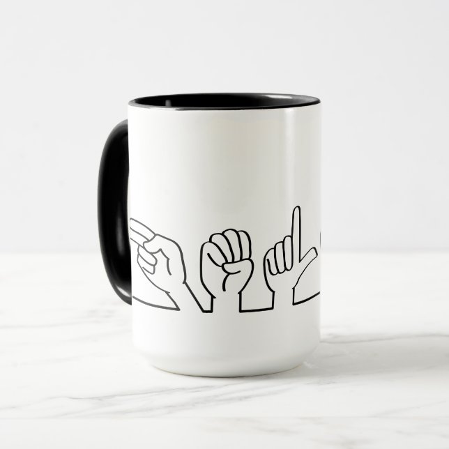Doof, gebarentaal hallo. Begroeten of begroeting Mugg (Framsida vänster)