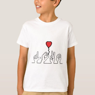 Doof, gebarentaal love - liefde. Ik hou van je. T Shirt