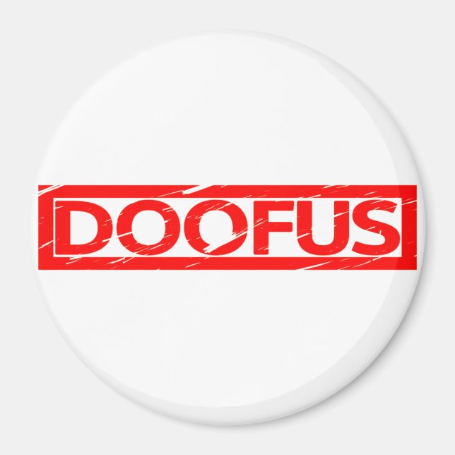 Doofus Frimärke Magnet (Framsidan)