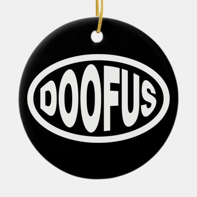 DOOFUS JULGRANSPRYDNAD KERAMIK (Framsidan)