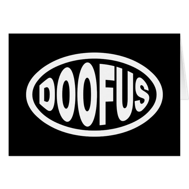 DOOFUS-KORT HÄLSNINGSKORT (Framsidan Horizontal)