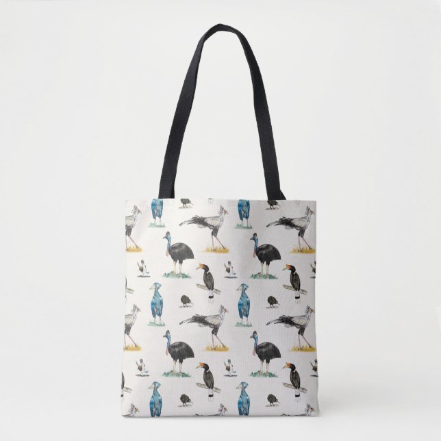Doofy Birds Mönster Tote Bag Tygkasse (Framsida)