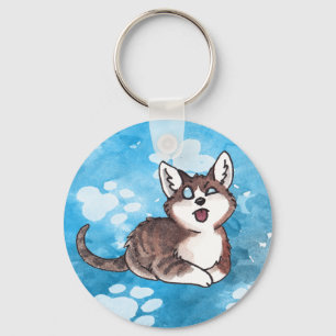 Doofy katt Keychain Nyckelring