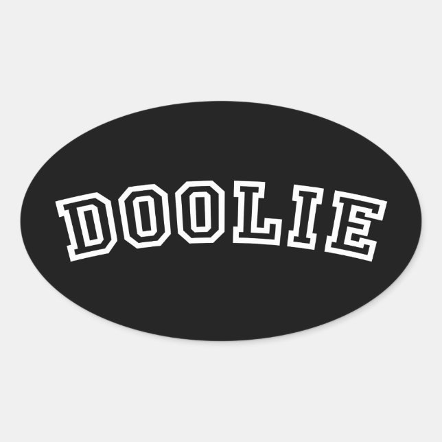 DOOLIE OVALT KLISTERMÄRKE (Framsida)