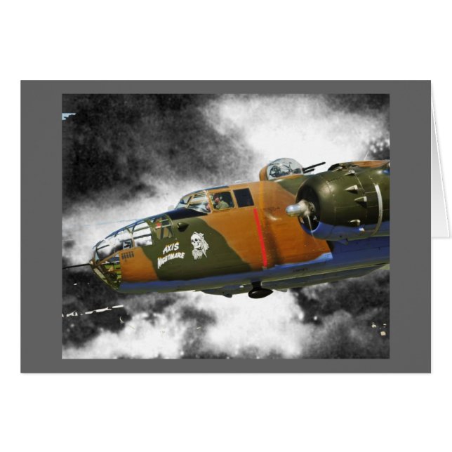 Doolittles anfallare B-25 Hälsningskort (Framsidan Horizontal)