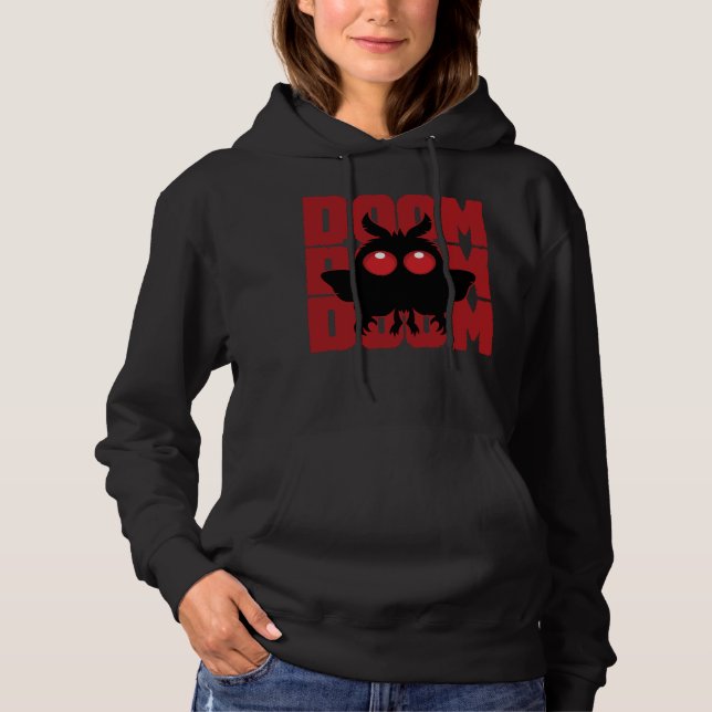 DOOM DOOM DOOM Kawaii Mothman Kryptid T Shirt (Framsida)