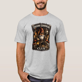 Doom Garden Club Mörk Fantasy Gotisk Gnome Grafik T Shirt