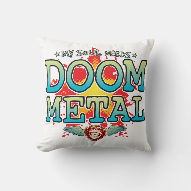 Doom Metall Soul Cushion Kudde (Framsida)