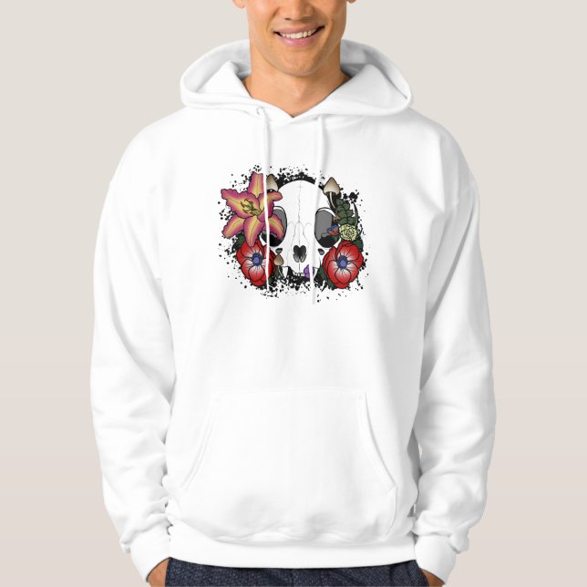 Doom och Bloom Cat Skull Hoodie (Framsida)