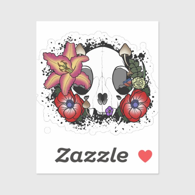 Doom och Bloom Cat Skull Klistermärken (Ark)