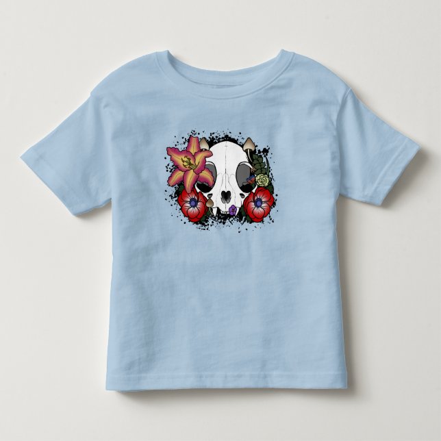 Doom och Bloom Cat Skull T Shirt (Framsida)