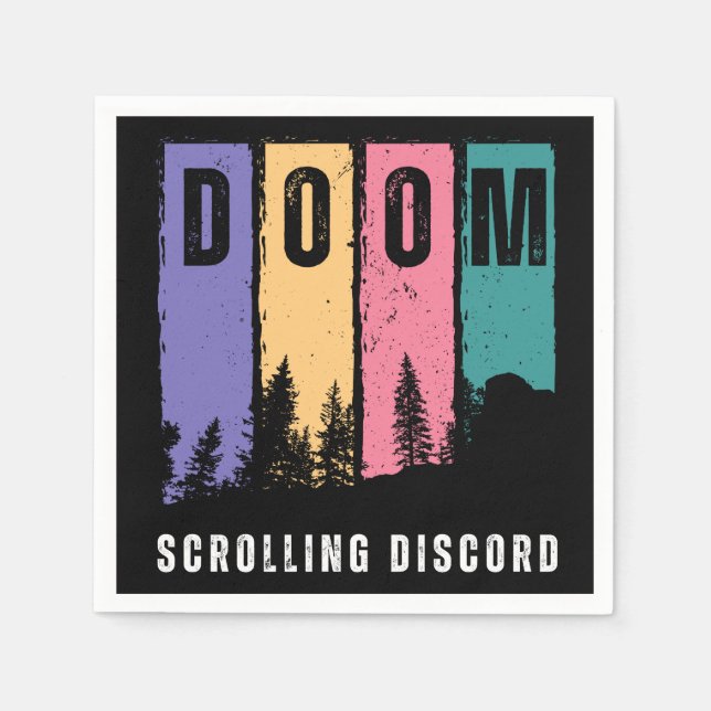 Doom Scrolling Discord - Kronisk Online Pappersservett (Framsidan)