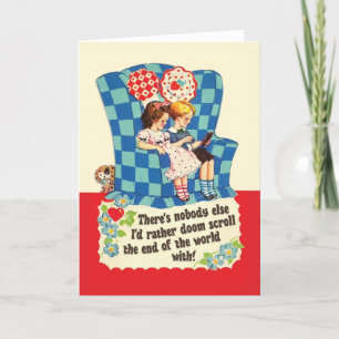 DOOM SCROLLING - roligt kort för Valentines day