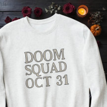 Doom Squad okt 31 Simple Halloween Sweatshirt