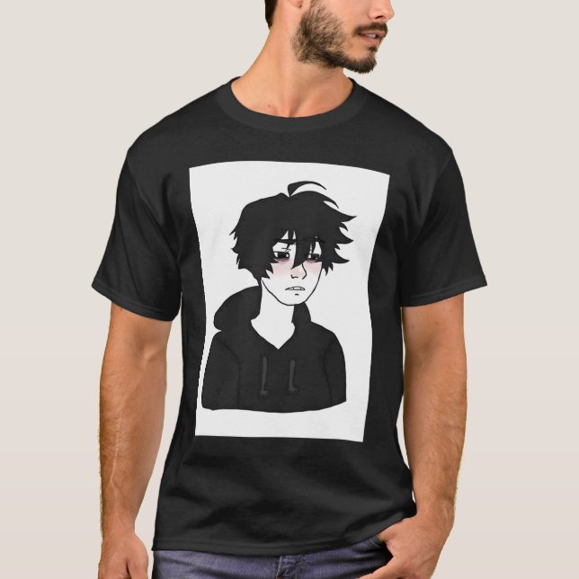 Doomer Guy E Pojke Känner Wojak Meme T Shirt (Framsida)