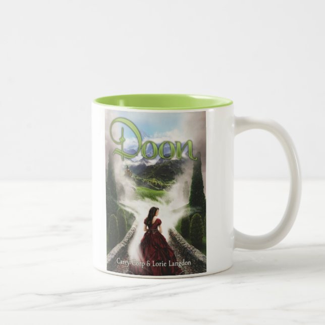 Doon: Håll lugn och korsa överbrygga Två-Tonad Mugg (Höger)