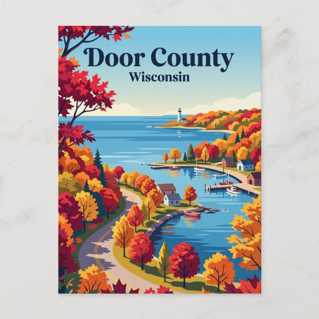 Door County USA Vykort (Framsida)