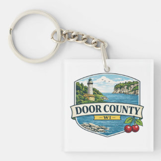 Door County, WI Fyr och Lake MichiganMagnet