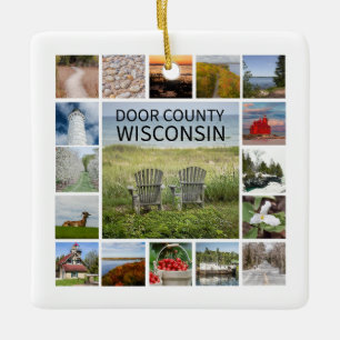 Door County Wisconsin Julgransprydnad Keramik