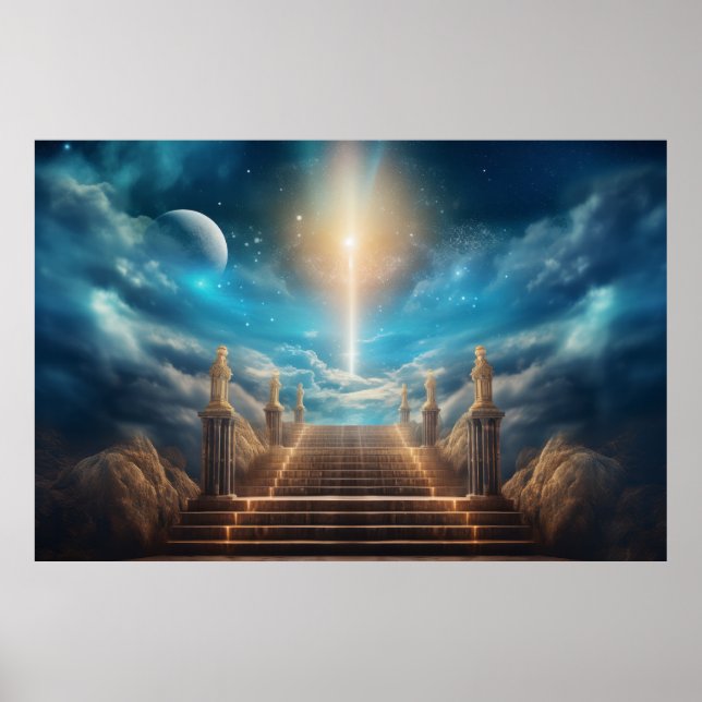 Door Himlar Heaven Dimension Serene Art Poster (Framsidan)