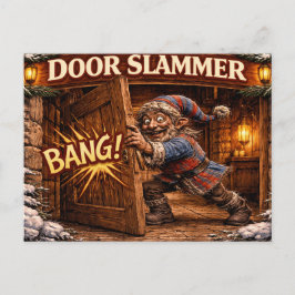 Door Slammer Icelandic Yule Lad  Helg Vykort