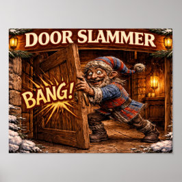 Door Slammer Icelandic Yule Lad  Poster