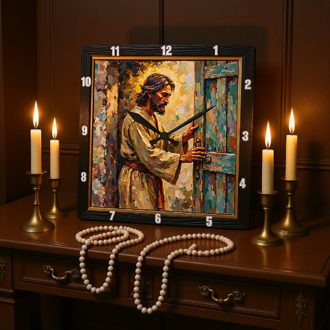 Door to Grace: A Timeless Call Fyrkantig Klocka (Skapare uppladdad)